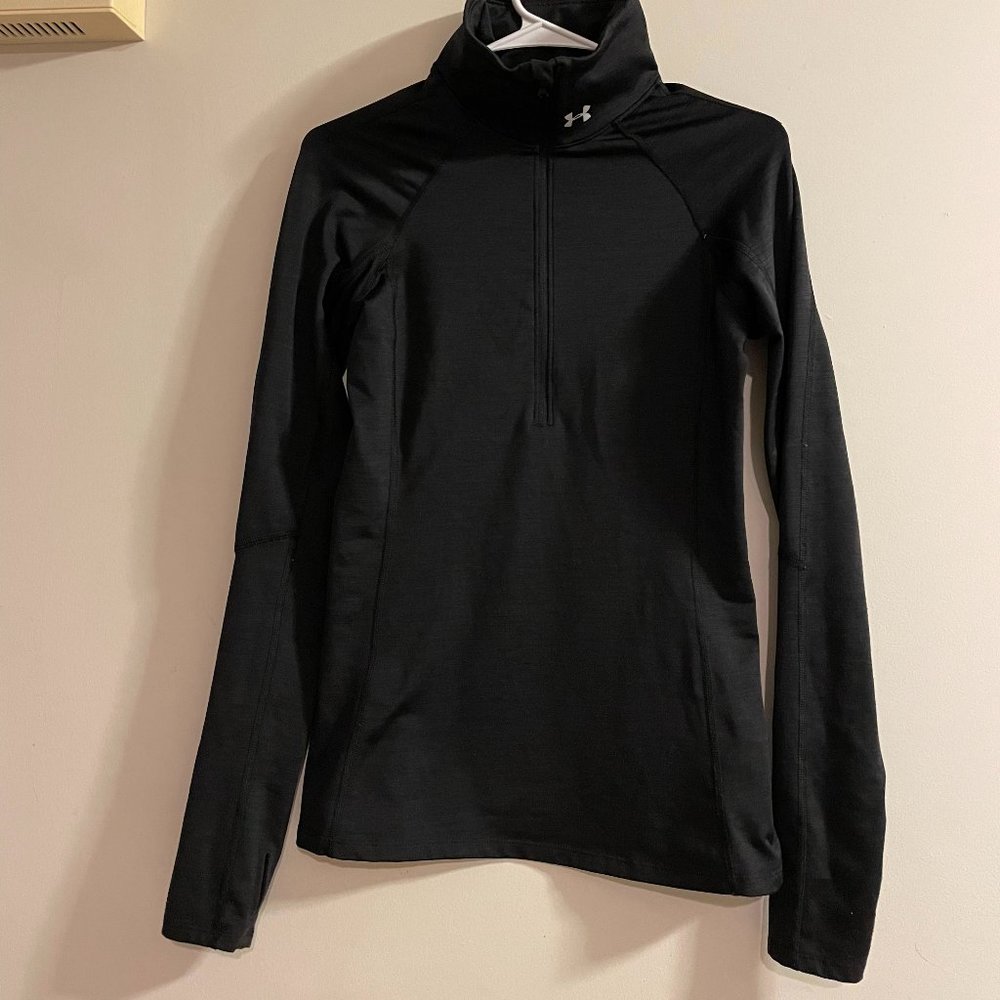 Black Under Armour Quarter Zip Jacket -  size medium